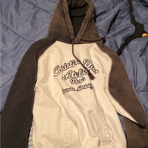 Dior Men's Black and White Hoodie